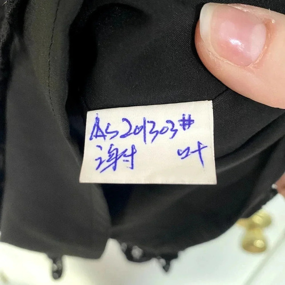 Asilio Black Love Lockdown Lace Flutter Sleeve Turtleneck Cocktail Dress - Picture 5 of 11